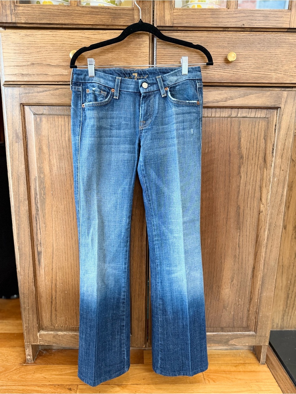 7 For All Mankind Low Rise Bootcut Flare Jeans – Size 26